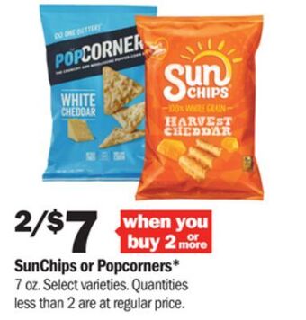 Meijer Sunchips or popcorners offer