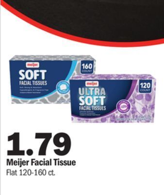 Meijer Meijer facial tissue offer