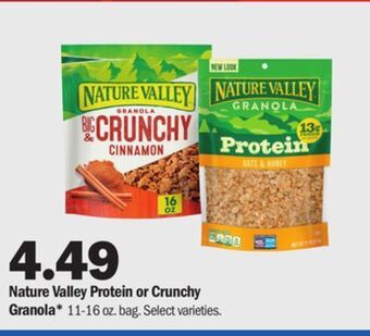 Meijer Nature valley protein or crunchy granola offer