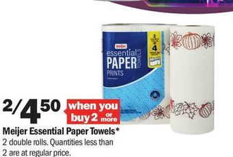 Meijer Meijer essential paper towels offer