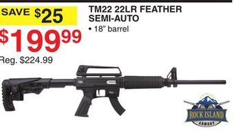 Dunham's Sports Rock island tm22 22lr feather semi-auto offer