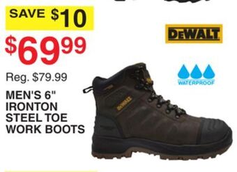 Dunham's Sports Dewalt men's 6 ironton steel toe work boots offer