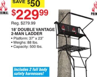 Dunham's Sports 18' double vantage 2-man ladder offer