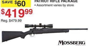 Dunham's Sports Mossberg patriot rifle package offer