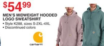 Dunham's Sports Carhartt men's midweight hooded logo sweatshirt offer