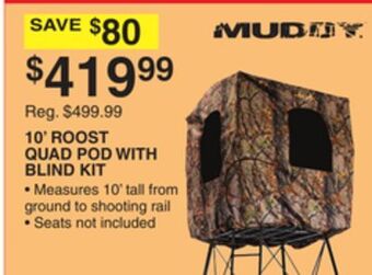 Dunham's Sports Muddy 10' roost quad pod with blind kit offer