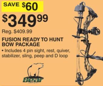 Dunham's Sports Bear fusion ready to hunt bow package offer