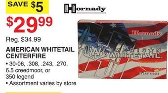 Dunham's Sports Hornady american whitetail centerfire offer