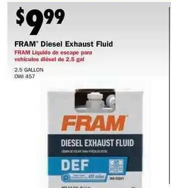 Carquest Fram Diesel Exhaust Fluid offer