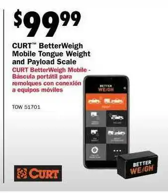 Curt Betterweigh Mobile Tongue Weight And Payload Scale