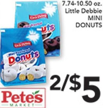 Pete's Fresh Market 7.74-10.50 oz. Little Debbie MINI DONUTS offer