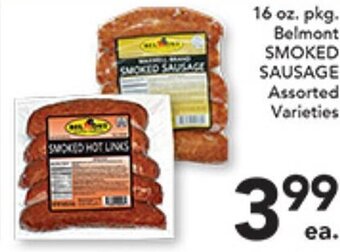 Pete's Fresh Market 16 oz. pkg. Belmont SMOKED SAUSAGE offer