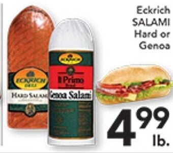 Pete's Fresh Market Eckrich SALAMI Hard or Genoa offer