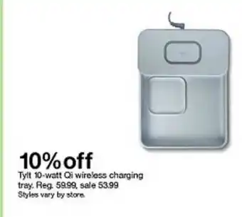 Target Tylt 10-watt Qi Wireless Charging Tray offer