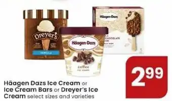 Albertsons Häagen Dazs Ice Cream Or Ice Cream Bars Or Dreyer's Ice Cream offer