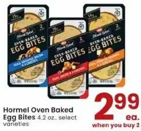 Albertsons Hormel Oven Baked Egg Bites 4.2 oz offer