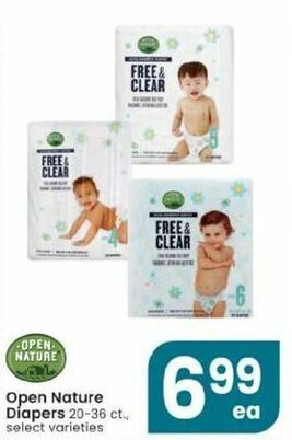 Albertsons Open Nature Diapers offer