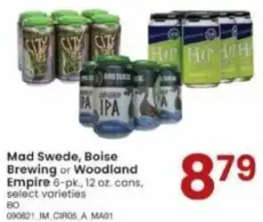Albertsons Mad Swede,Boise Brewing Or Woodland Empire offer