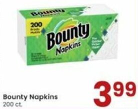 Albertsons Bounty Napkins offer