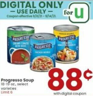 Albertsons Progresso Soup offer