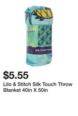 Five Below Lilo & stitch silk touch throw blanket 40in x 50in offer