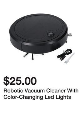 Five Below Robotic vacuum cleaner with color-changing led lights offer