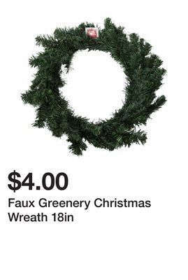 Five Below Faux greenery christmas wreath 18in offer