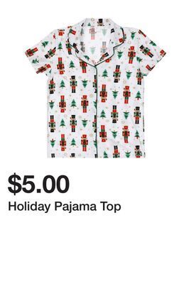 Five Below Holiday pajama top offer