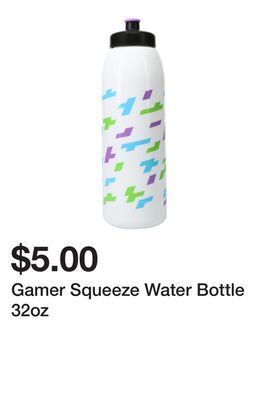 Five Below Gamer squeeze water bottle 32oz offer