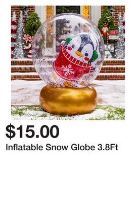 Five Below Inflatable snow globe 3.8ft offer