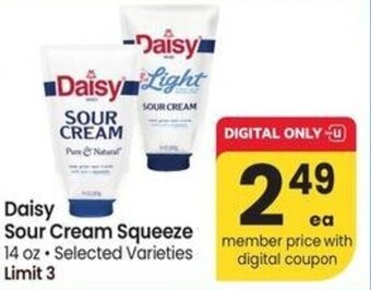 Albertsons Daisy Sour Cream Squeeze 14 oz. offer