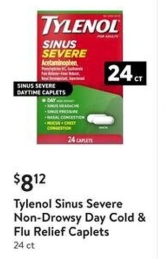 Walmart Tylenol Sinus Severe Non-Drowsy Day Cold & Flu Relief Caplets offer