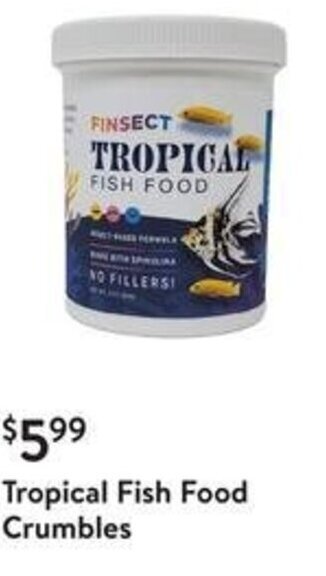 Walmart Tropical Fish Food Crumbles offer