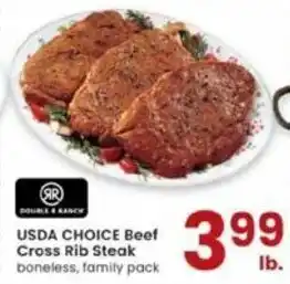 Albertsons USDA Choice Beef Cross Rib Steak offer