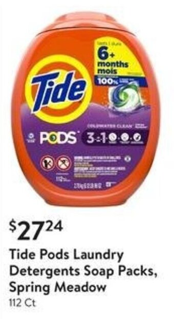 Walmart Tide Pods Laundry Detergents Soap Packs, Spring Meadow offer
