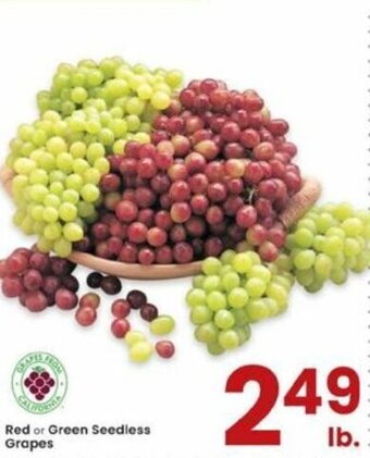 Albertsons Red Or Green Seedless Grapes offer