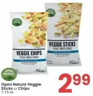 Albertsons Open Nature Veggie Sticks Or Chips 7-7.5 oz offer
