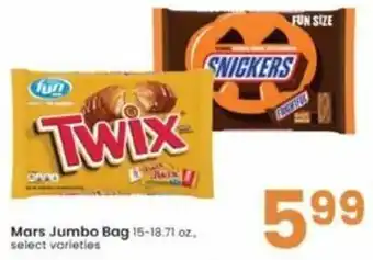 Albertsons Mars Jumbo Bag 15-18.71 oz offer