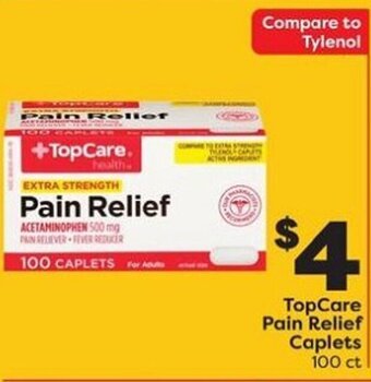 Weis Markets TopCare Pain Relief Caplets 100 ct offer