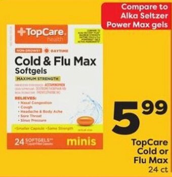 Weis Markets TopCare Cold or Flu Max offer