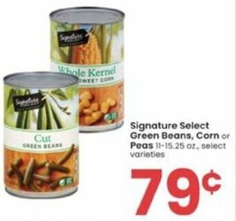 Albertsons Signature Select Green Beans, Corn Or Peas offer