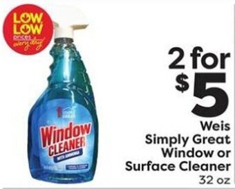 Weis Markets Weis Simply Great Window or Surface Cleaner offer