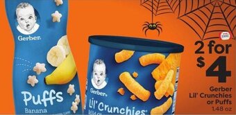 Weis Markets Gerber Lil' Crunchies or Puffs offer