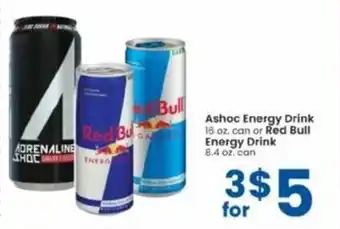 Albertsons Ashoc Energy Drink 16 oz Or Red Bull Energy Drink offer