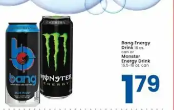 Albertsons Bang Energy Drink 16 oz, Or Monster Energy Drink offer