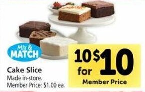 Safeway Cake Slice offer
