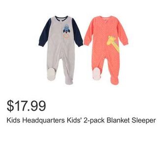 Costco Kids headquarters kids' 2-pack blanket sleeper offer