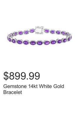 Costco Gemstone 14kt white gold bracelet offer