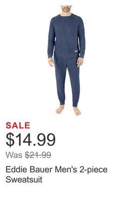 Costco Eddie bauer men's 2-piece sweatsuit offer