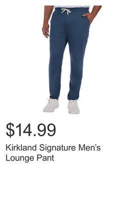 Costco Kirkland signature men's lounge pant offer